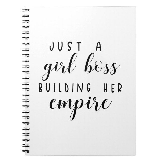 Just a girl boss building her empire notebook (Front)