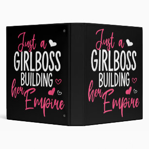 Just a girl boss building her empire women inspiri 3 ring binder