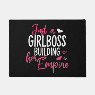 Just a girl boss building her empire women inspiri doormat