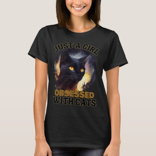 Just A Girl Cat T_Shirt