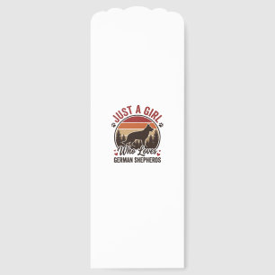 Just A Girl German Shepherd Vintage Dog Lover Desi Bookmarks