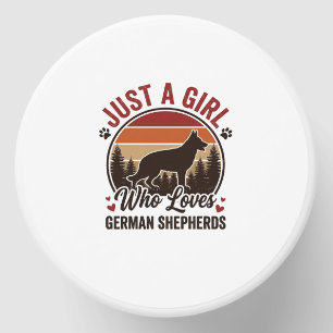 Just A Girl German Shepherd Vintage Dog Lover Desi Mini Candle Favors