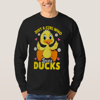 Just A Girl How Loves Ducks Cute Outfit Duck T-Shirt