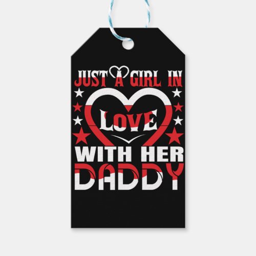 Just A Girl In Love With Her Daddy Valentine Gift Tags