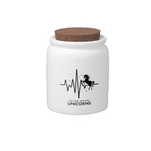 Just A Girl Love for Unicorns Heartbeat Candy Jar