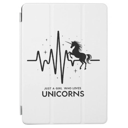 Just A Girl Love for Unicorns Heartbeat iPad Air Cover