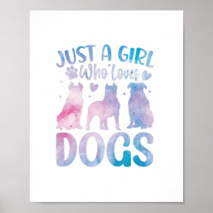 just a girl loves who dogs poster