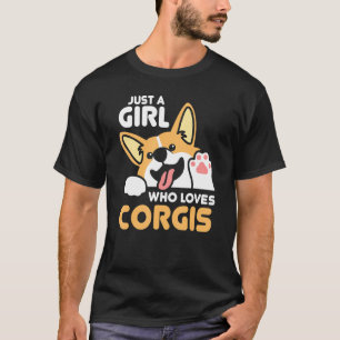 Just A Girl That Loves Corgis Cool Graphic T-Shirt