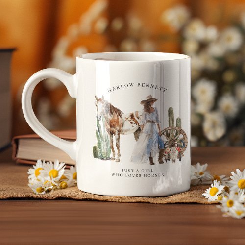 Just a Girl That Loves Horses  Monogram Coffee Mug