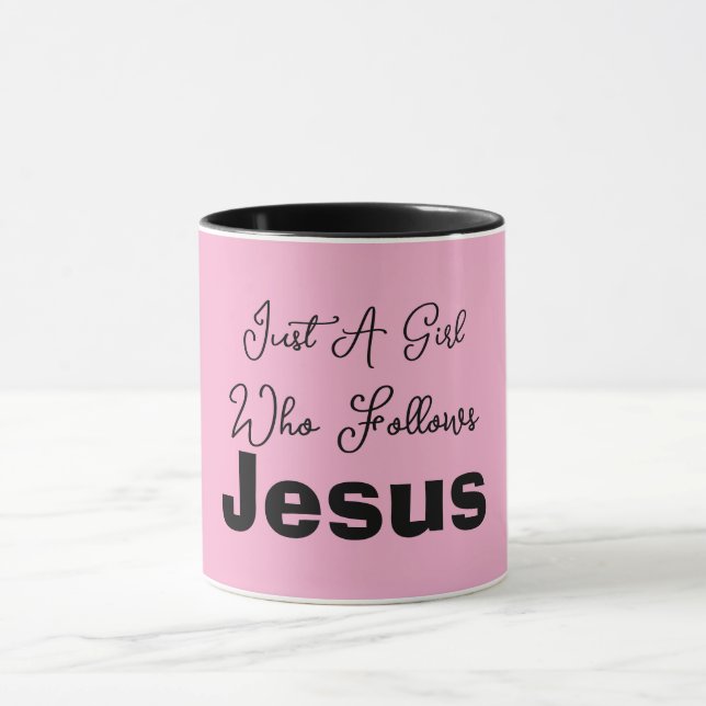 Just a Girl Who Follows Jesus Mug (Center)