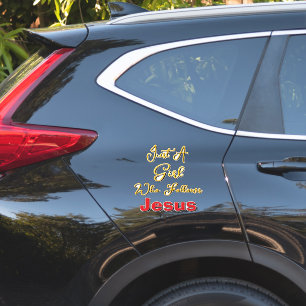 Just a Girl Who Follows Jesus Sticker