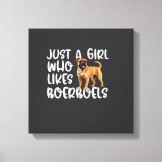 Just A Girl Who Likes Boerboels Classic T-Shirt Canvas Print