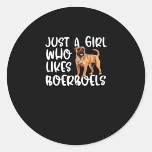 Just A Girl Who Likes Boerboels Classic T-Shirt Classic Round Sticker