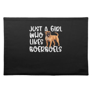 Just A Girl Who Likes Boerboels Classic T-Shirt Cloth Placemat