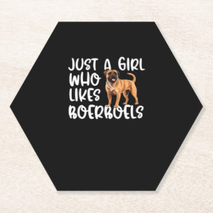 Just A Girl Who Likes Boerboels Classic T-Shirt Paper Coaster