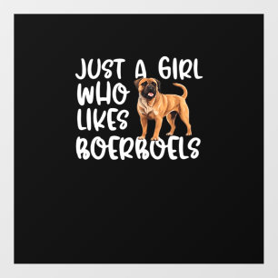 Just A Girl Who Likes Boerboels Classic T-Shirt Wall Decal