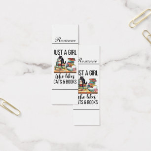 Just A Girl Who Likes Cats And Books 3 Bookmark