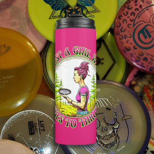 Just a Girl Who Likes to Throw Disc Golf Thermal Tumbler