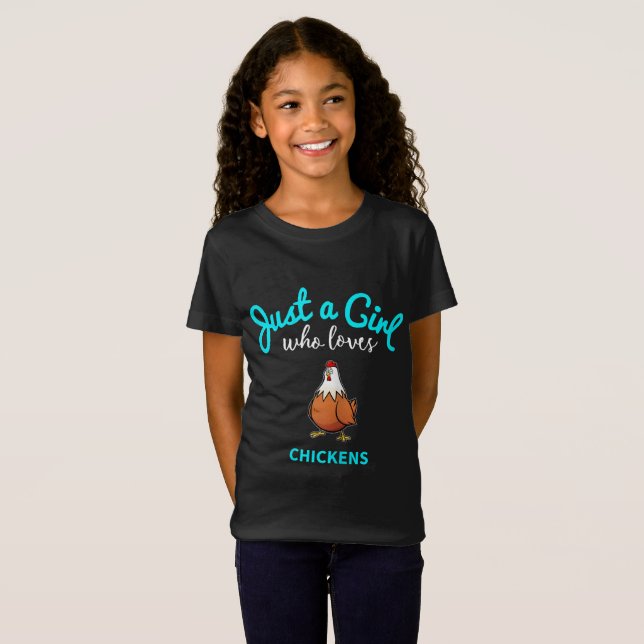 Just A Girl Who Love Chicken| Chicken Lover Gift T-Shirt (Front Full)