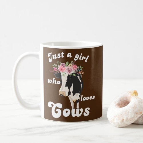 Just A Girl Who Love Cows Farmer Cow Farm cute  Coffee Mug