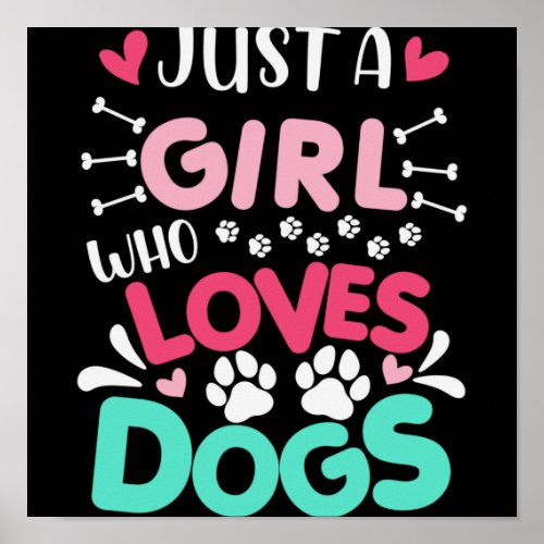 Just_A_Girl_Who_Love_Dog_Funny_Dog_Lover Poster