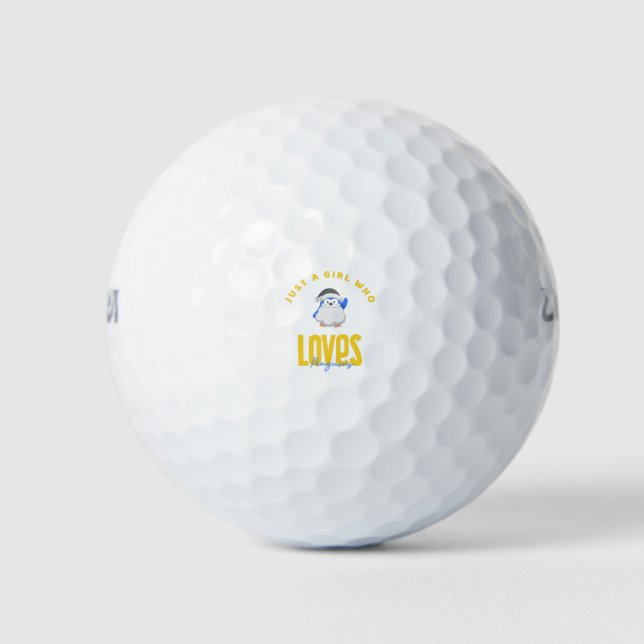 Just A Girl Who Love Penguins  Golf Balls (Front)
