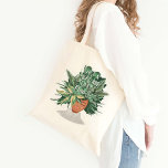 Just A Girl Who Love Plants | Crazy Plant Lady Tote Bag<br><div class="desc">Are you a girl who loves plants? Then you'll love our super cute and unique plant lady tote bag. The design features our original hand-painted watercolor African American lady with the woman's hairdo created to look like an arrangement of different plants and leaves. "Just a girl who loves plants" is...</div>