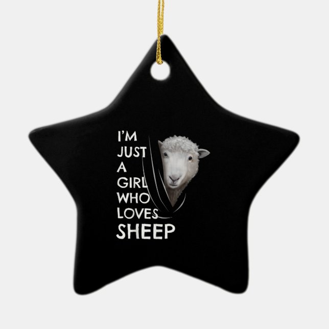 Just A Girl Who Love sheep | Sheep Fans gift Ceramic Ornament (Front)