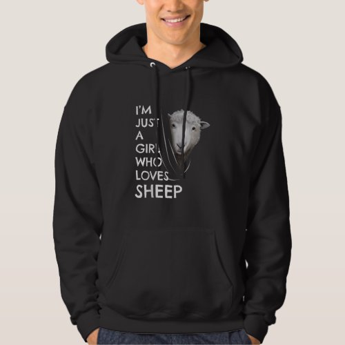 Just A Girl Who Love sheep  Sheep Fans gift Hoodie