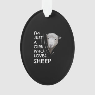 Just A Girl Who Love sheep Sheep Fans gift Ornament