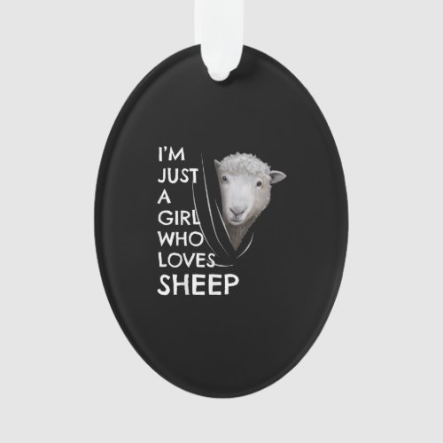 Just A Girl Who Love sheep  Sheep Fans gift Ornament