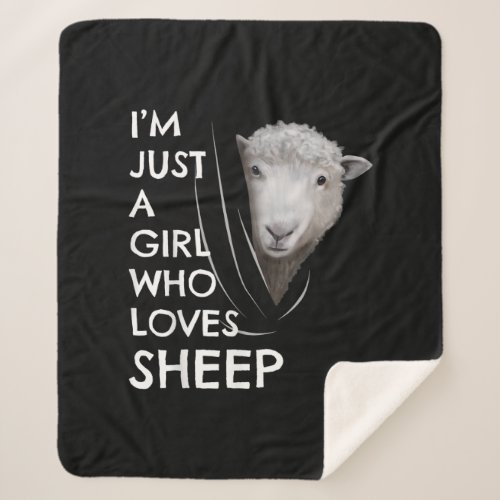 Just A Girl Who Love sheep  Sheep Fans gift Sherpa Blanket
