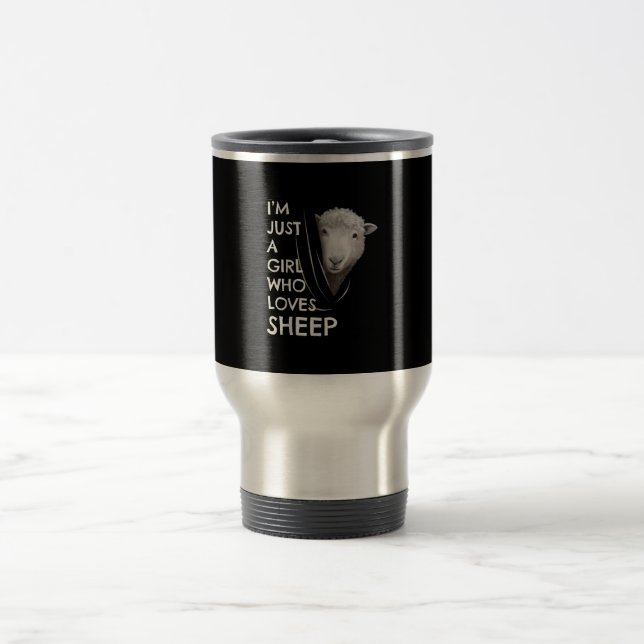 Just A Girl Who Love sheep | Sheep Fans gift Travel Mug (Center)