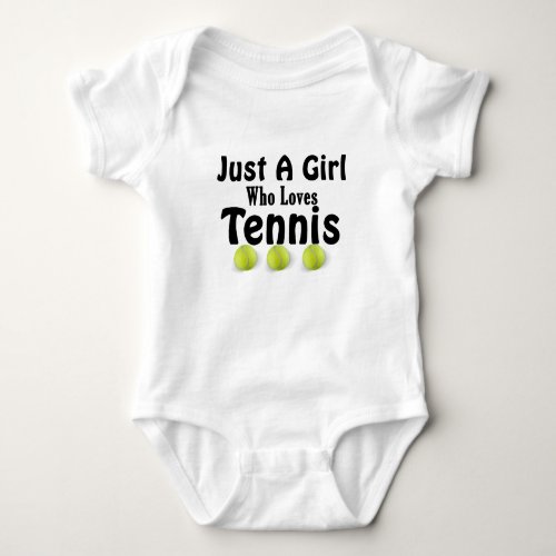 Just a Girl Who Love Tennis Baby Bodysuit