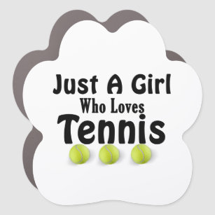 Just a Girl Who Love Tennis Car Magnet
