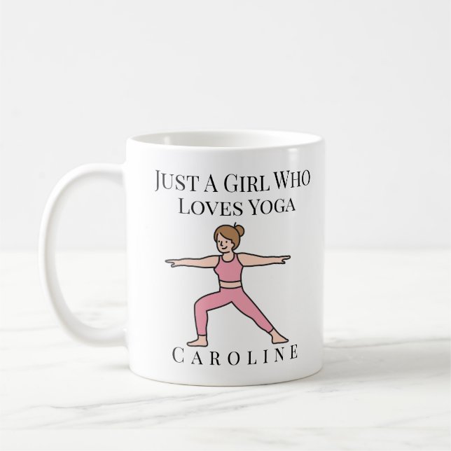 Just A Girl Who Love Yoga Coffee Mug (Left)