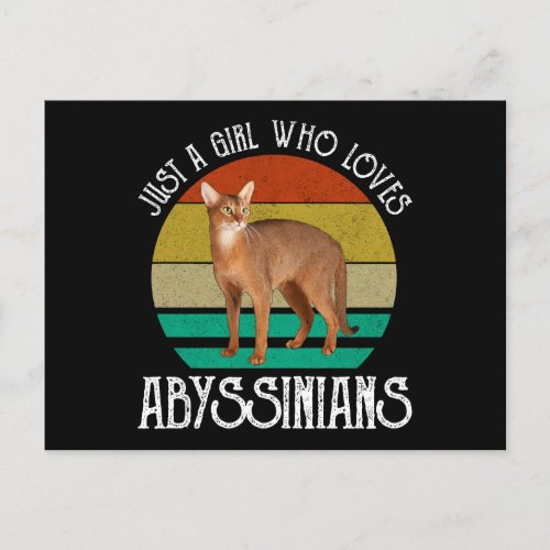 Just A Girl Who Loves Abyssinians Postcard