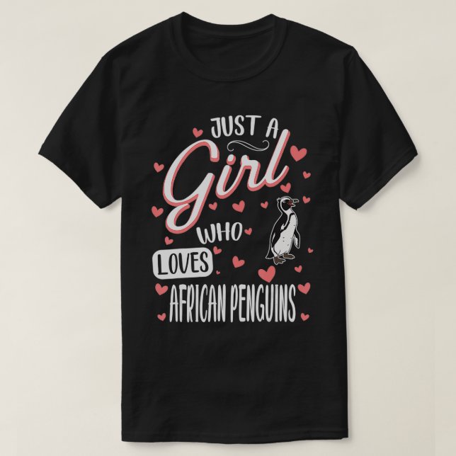 Just A Girl Who Loves African penguins  T-Shirt (Design Front)
