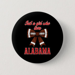 Just A Girl Who Loves Alabama Kids Women Girls You Button