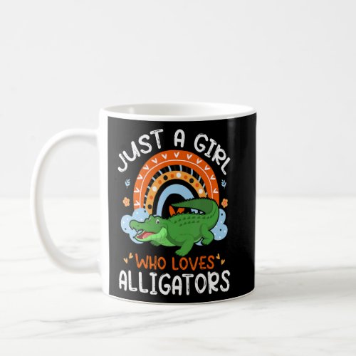 Just A Girl Who Loves Alligators Cute Flowers Rain Coffee Mug