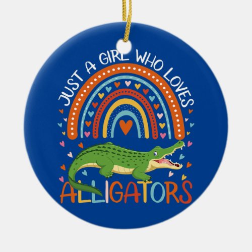 Just A Girl Who Loves Alligators For Women Girl Ceramic Ornament