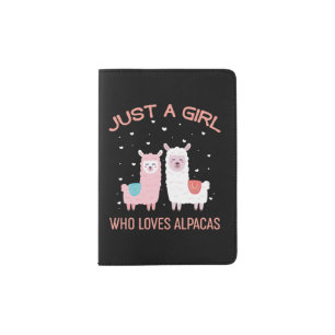 Just A Girl Who Loves Alpacas - Cute Alpaca Lover Passport Holder