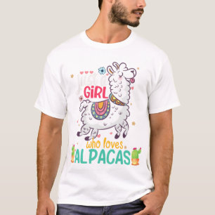 Just A Girl Who Loves Alpacas Girl Who Love T-Shirt