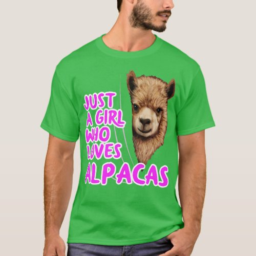 Just A Girl Who Loves Alpacas T_Shirt