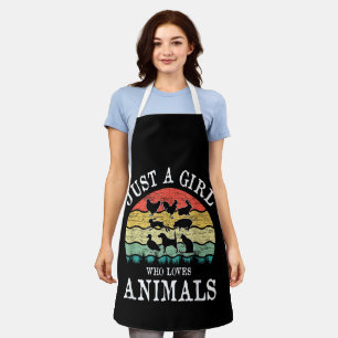 Just A Girl Who Loves Animals - Cute & Heartfelt Apron