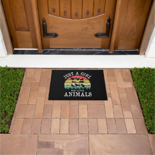 Just A Girl Who Loves Animals Doormat