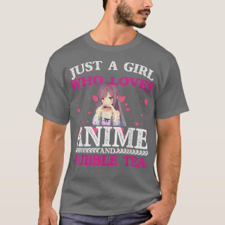 Just A Girl Who Loves Anime And Bubble Tea Valenti T-Shirt