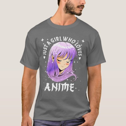 Just A Girl Who Loves Anime And Ramen Teenage Anim T_Shirt