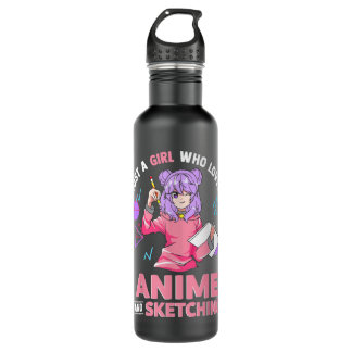 Just A Girl Who Loves Anime and Sketching  Stainless Steel Water Bottle