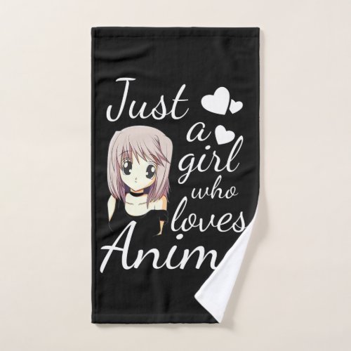 just a girl who loves anime cute cosplay out hand towel 